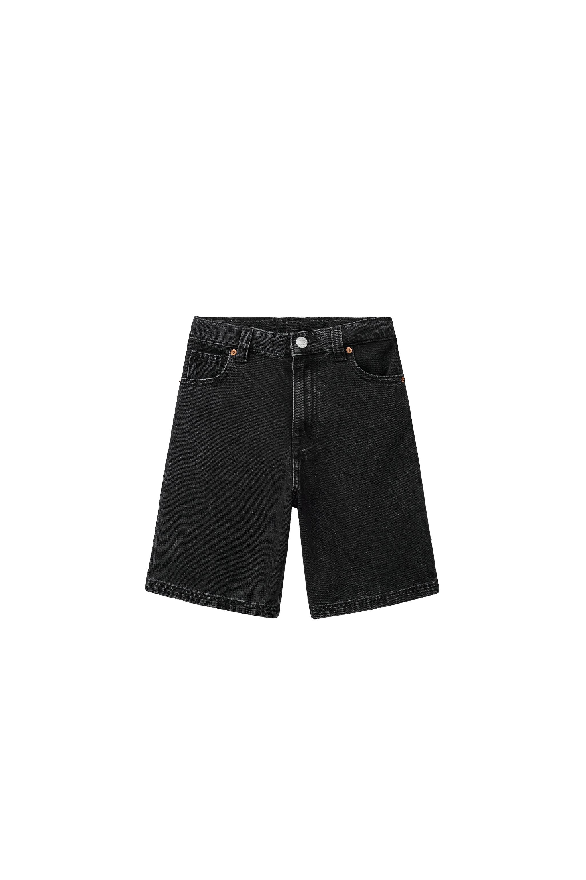 リラックスバギーデニムバミューダパンツ - ブラック | ZARA Japan / 日本 リラックスバギーデニムバミューダパンツ - ブラック | ZARA Japan / 日本