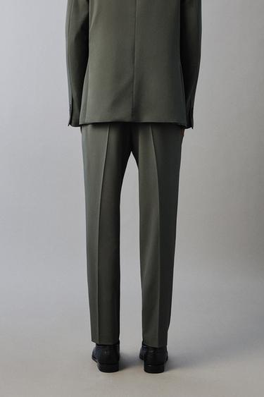 PANTALON DE COSTUME CONFORT - Vert de Zara - Image 2