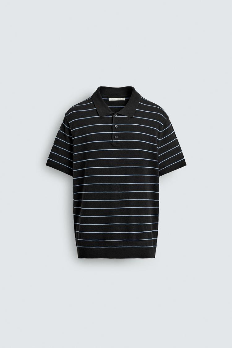 ZARA REGULAR FIT KNIT POLO SHIRT