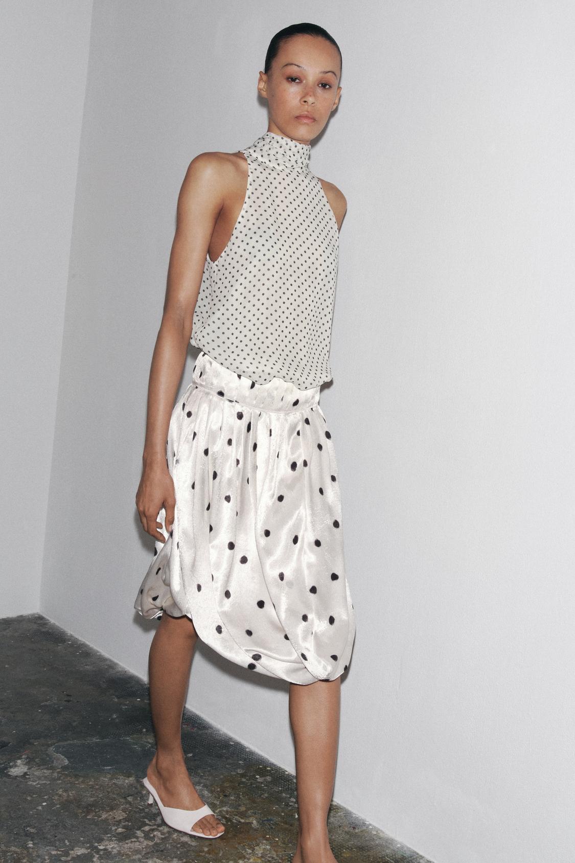 POLKA DOT MIDI SKIRT ZW COLLECTION