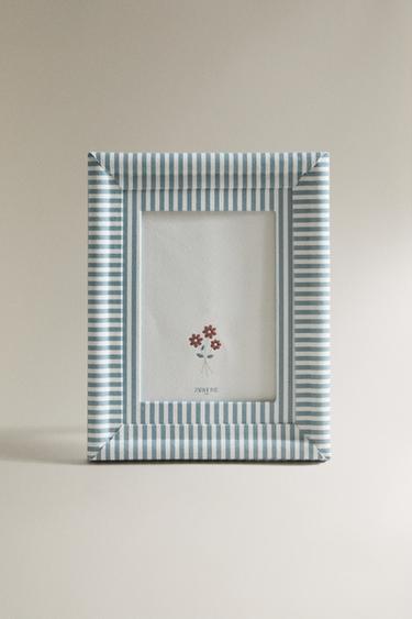 CADRE PHOTO ENFANT RAYURES RECTANGULAIRE - Bleu de Zara - Image 0