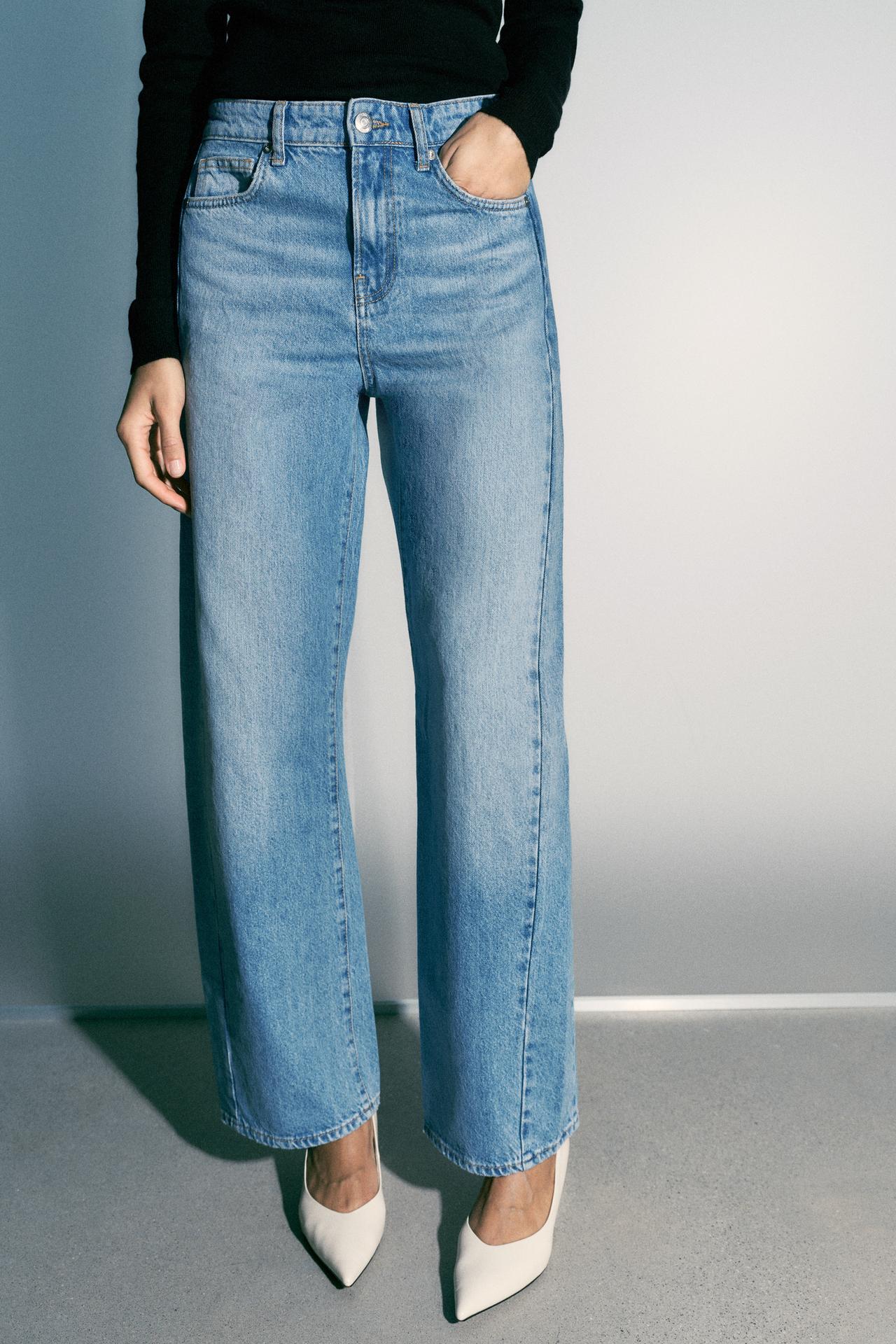 Z1975 HIGH RISE BARREL JEANS — Mid-blue