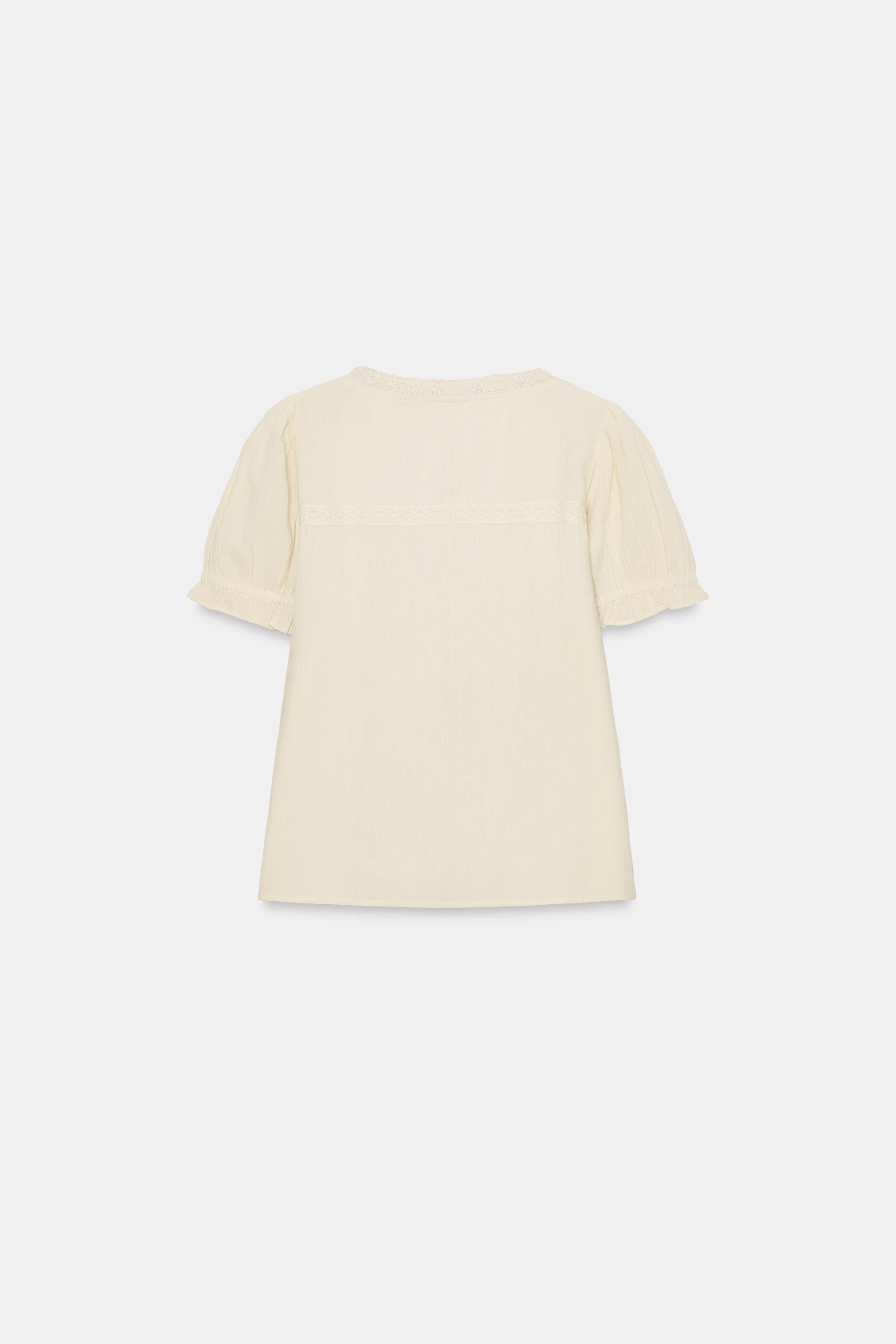 EMBROIDERED GAUZE SHIRT