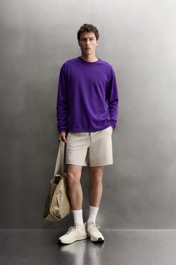 BERMUDAS COMBINADAS 7" - Cinzento da Zara - Imagem 0