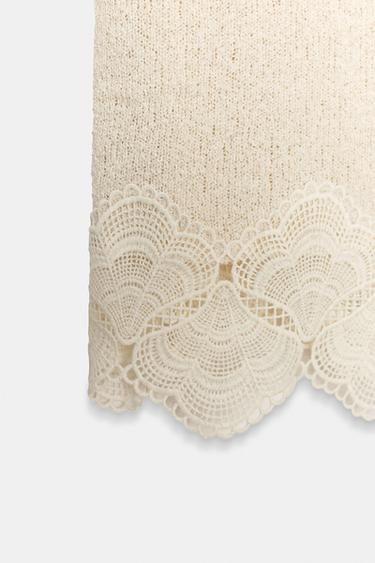 JUPE RUSTIQUE AU CROCHET - Sable de Zara - Image 9