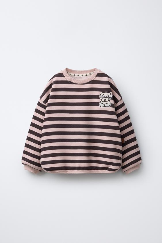 SUDADERA RAYAS NAON JEONG © - Marrón de Zara - Imagen 0