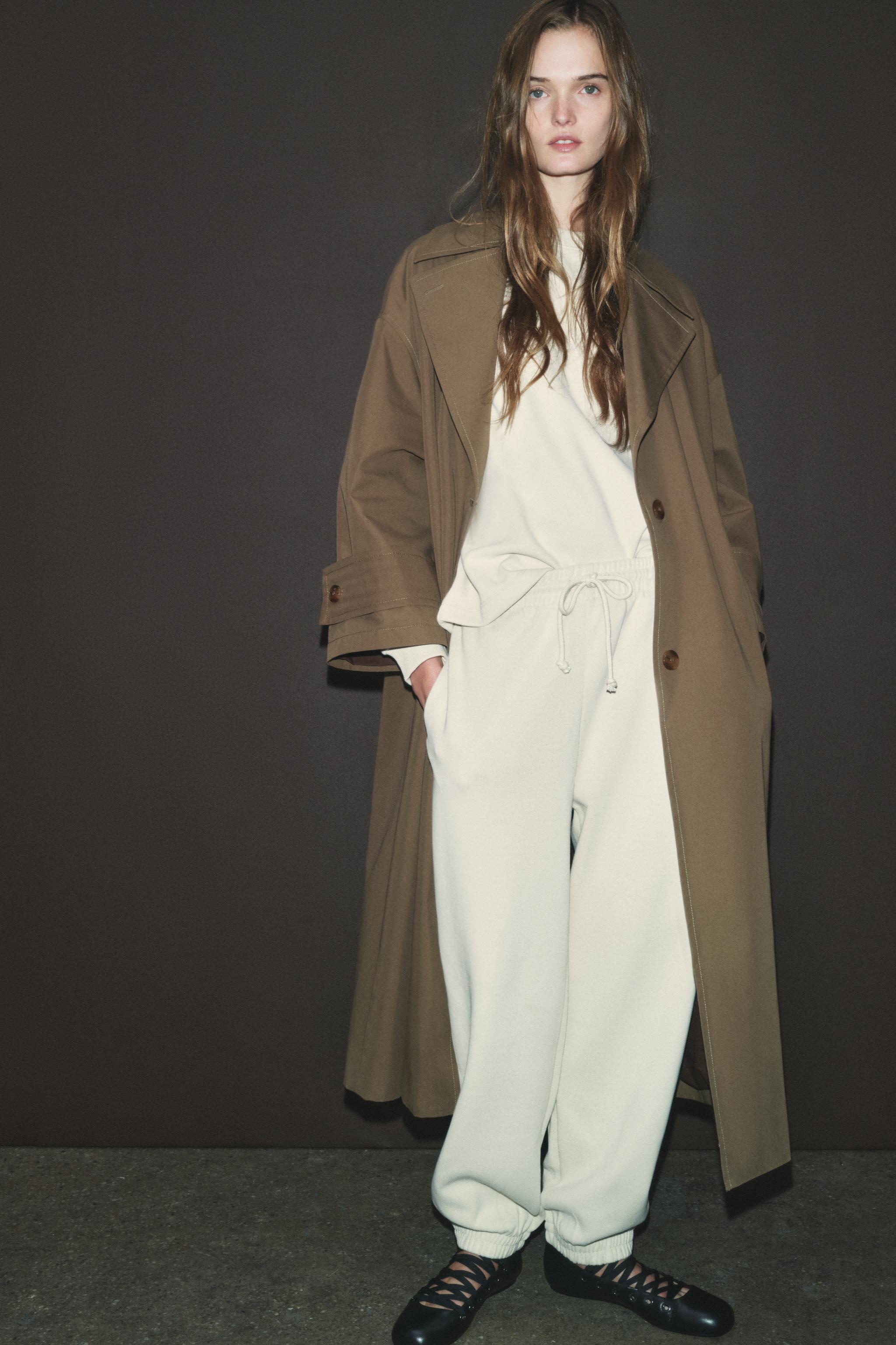 Oversized trench coat zara best sale