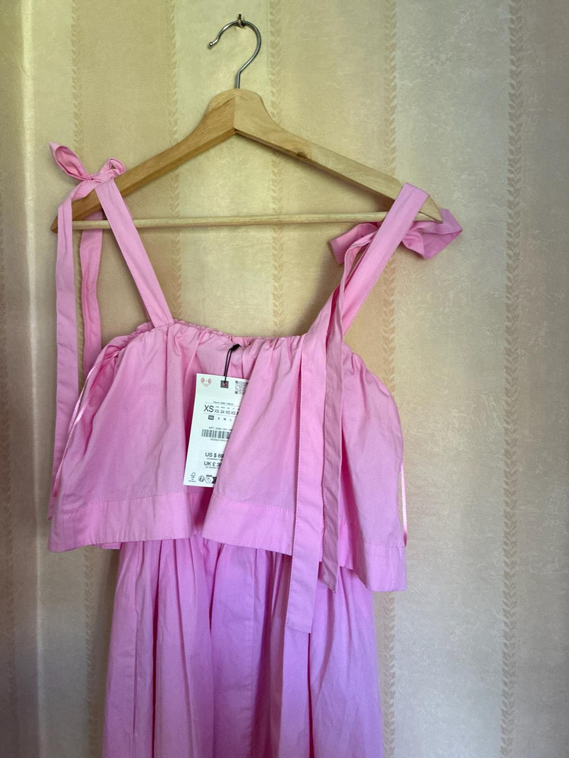 MIDI POPLIN DRESS WITH BOWS - Image 6