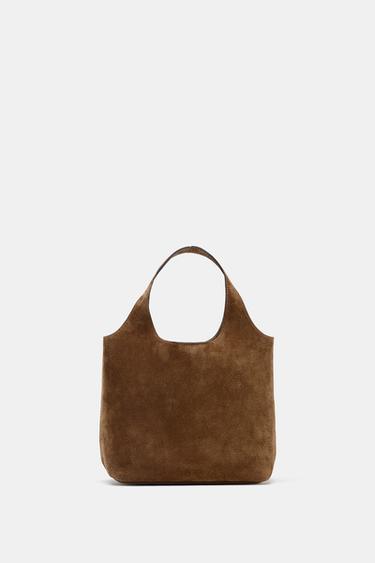 MINI SHOPPER VAN SUÈDELEER - Bruin van Zara