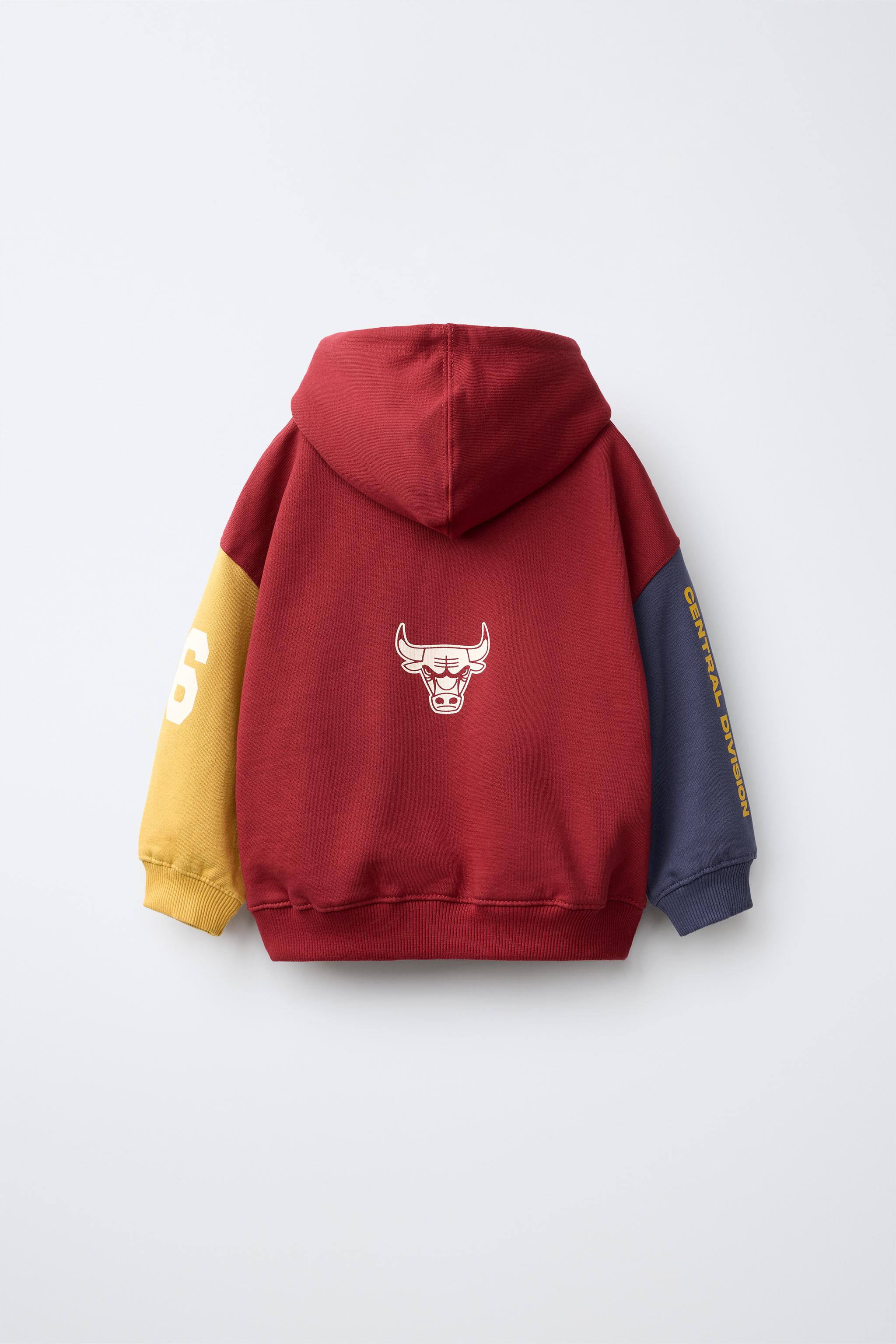 NBA シカゴ・ブルズ カラーブロックフーディ - レディッシュ | ZARA