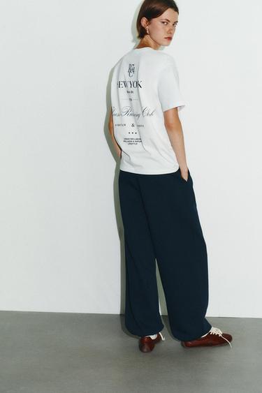 T-SHIRT BRODÉ À INSCRIPTION - Blanc de Zara - Image 3