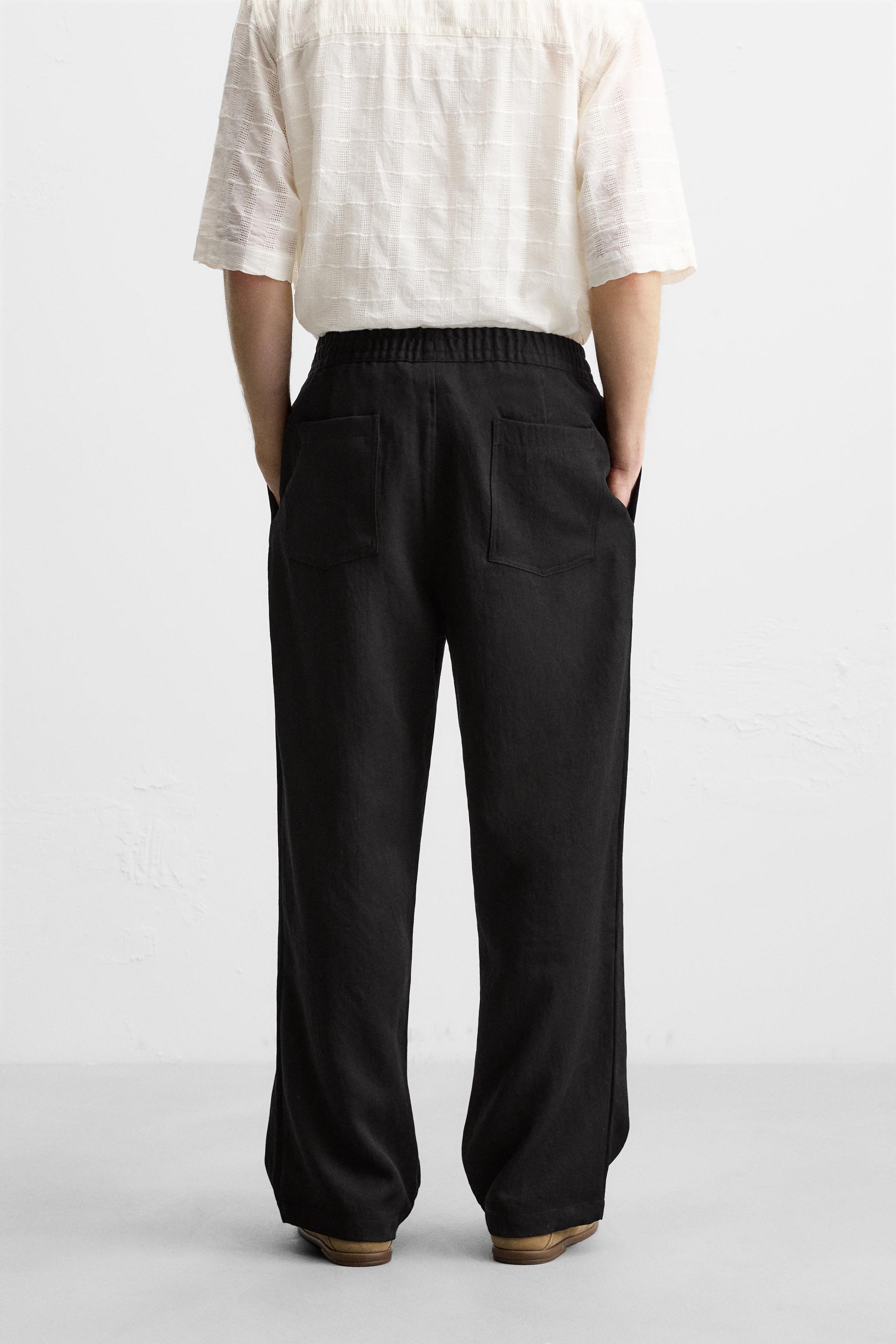 国内発送★ZARA★プリーツ入り*フルイドパンツ 各色 プリーツ入りフルイドパンツ - ブラック | ZARA Japan / 日本