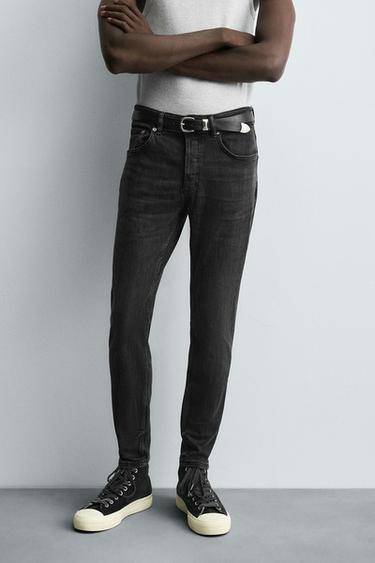 JEANS SKINNY CROPPED FIT - Karbon nga Zara