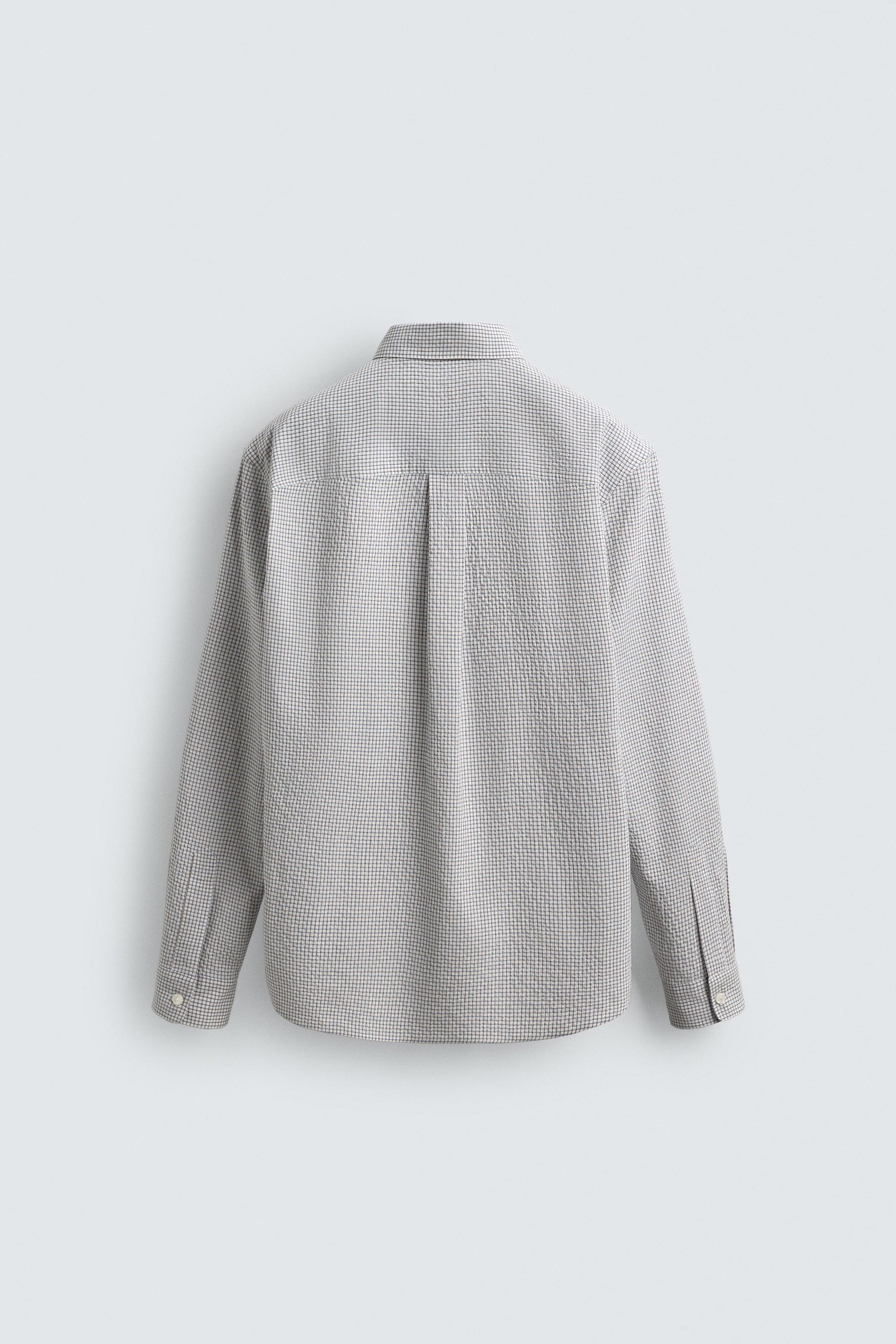 CHEMISE À CARREAUX TEXTURÉE