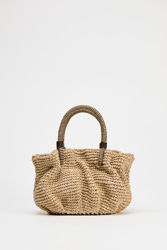 WOVEN MINI BUCKET BAG