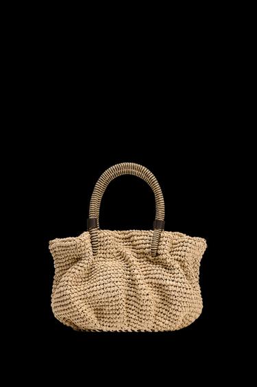 Zara BRAIDED MINI BUCKET BAG - Light beige - Image 0