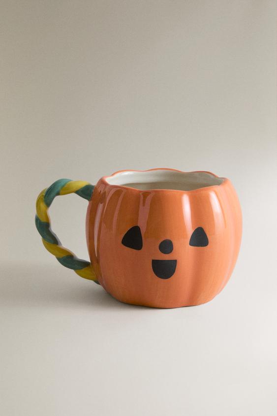 TASSE EN GRÈS ENFANT CITROUILLE HALLOWEEN - Multicolore de Zara - Image 0