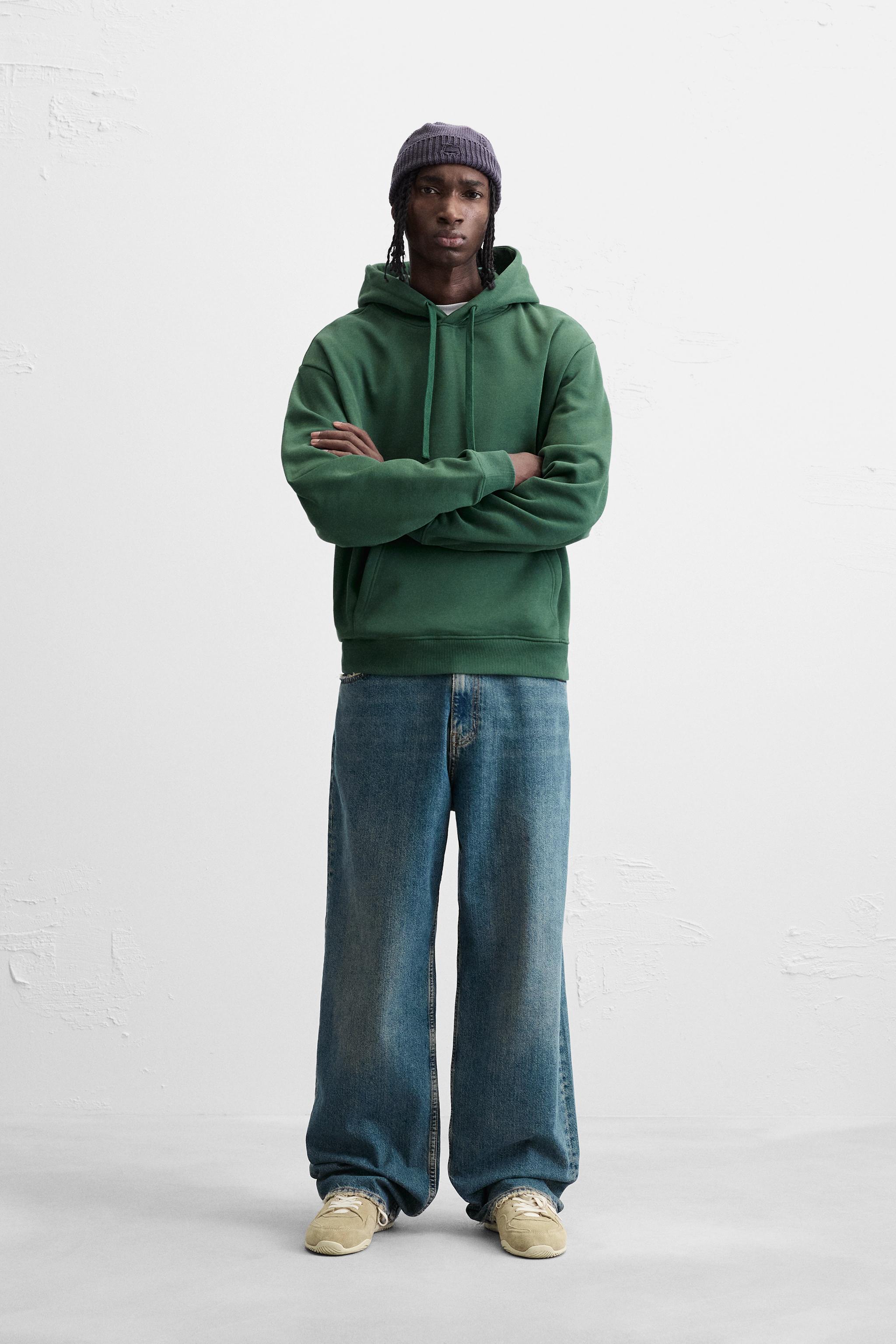 Men s Green Sweatshirts Explore our New Arrivals ZARA Canada