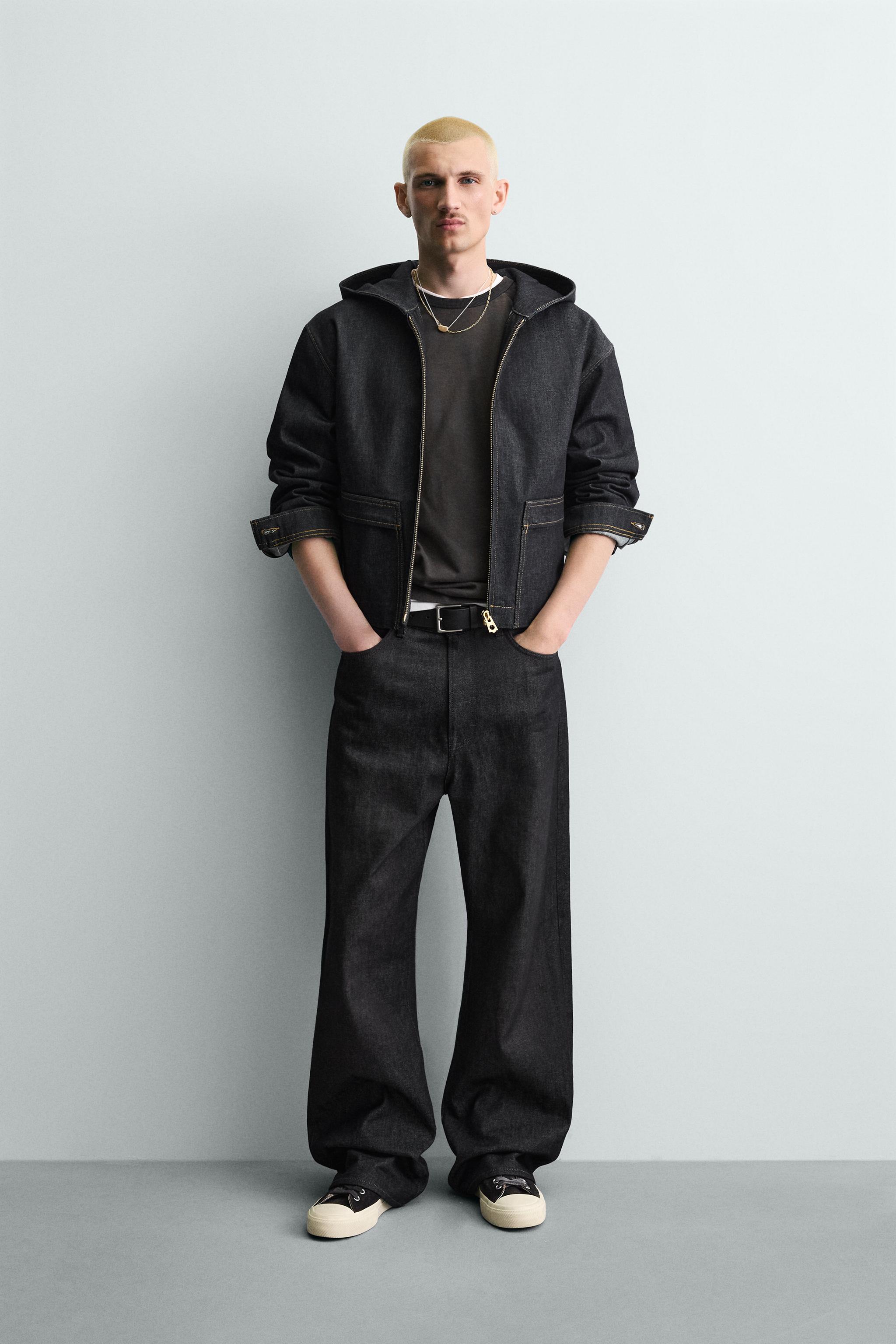 HOODIE DENIM JACKET - Blue | ZARA South Africa
