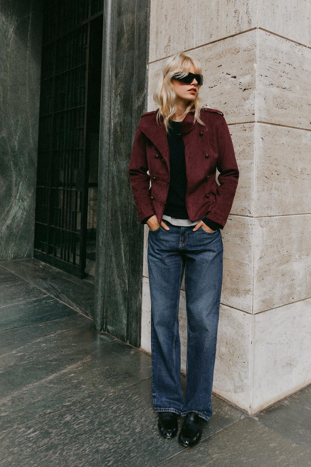 FAUX SUEDE FROG FASTENING JACKET