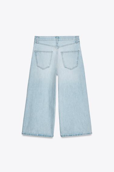BERMUDA DENIM CULOTTE ZW COLLECTION - Bleu clair de Zara - Image 6