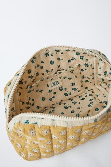 ZARA TIMELESS - FLORAL TOILETRY BAG - Mustard Yellow by Zara - Image 3