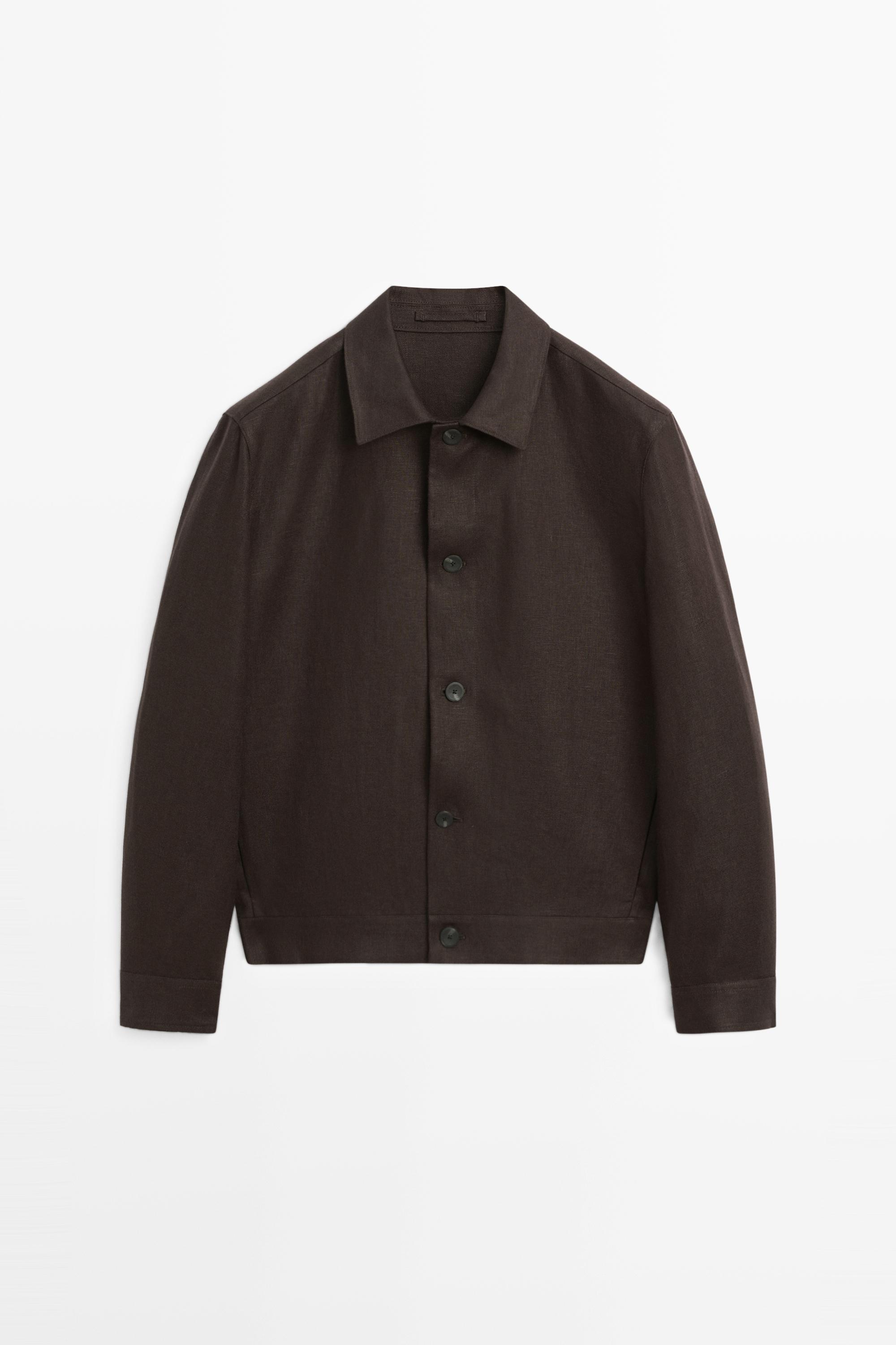 100% linen total look overshirt