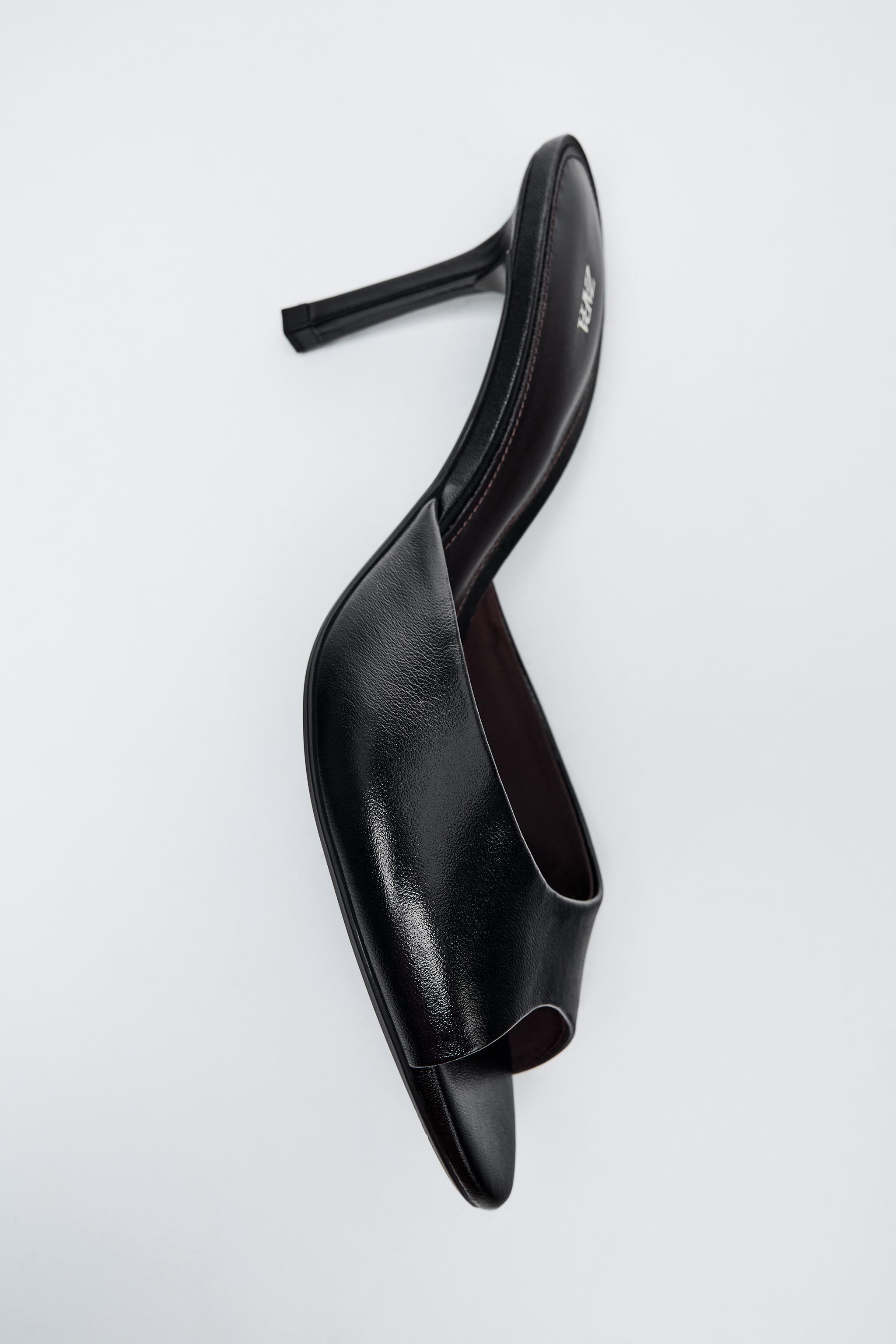 LEATHER HEELED MULES