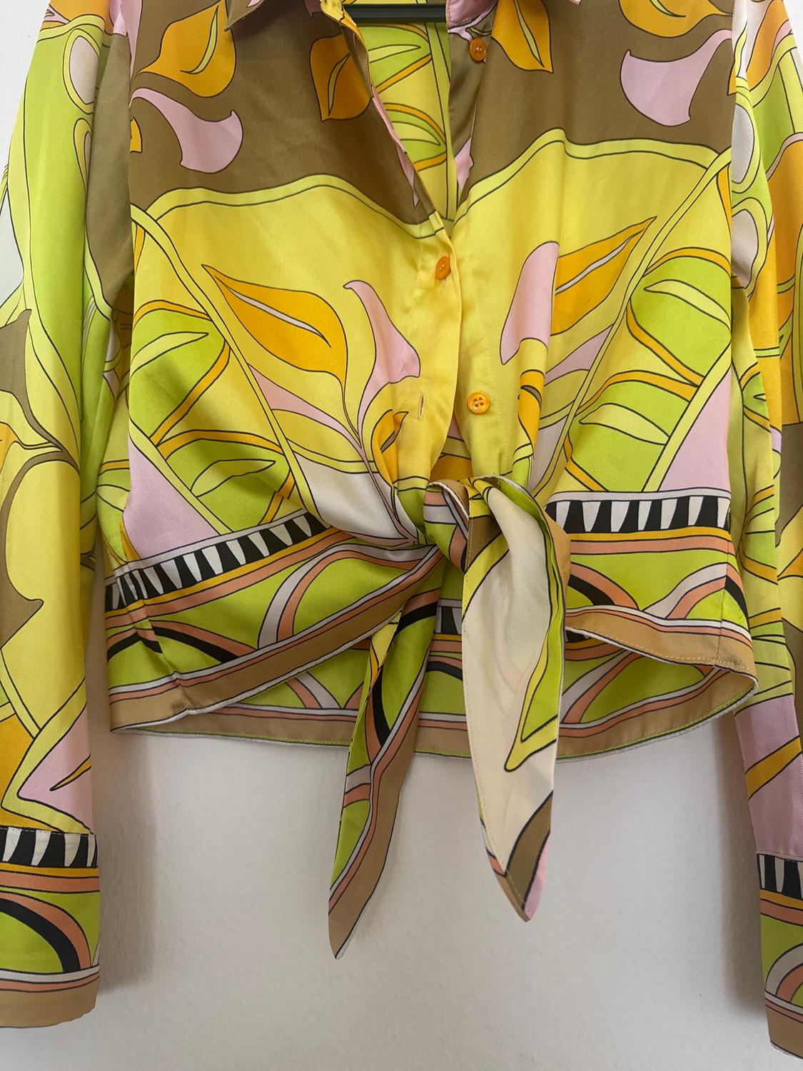 PRINTED SHIRT WITH BOW - Image 3
