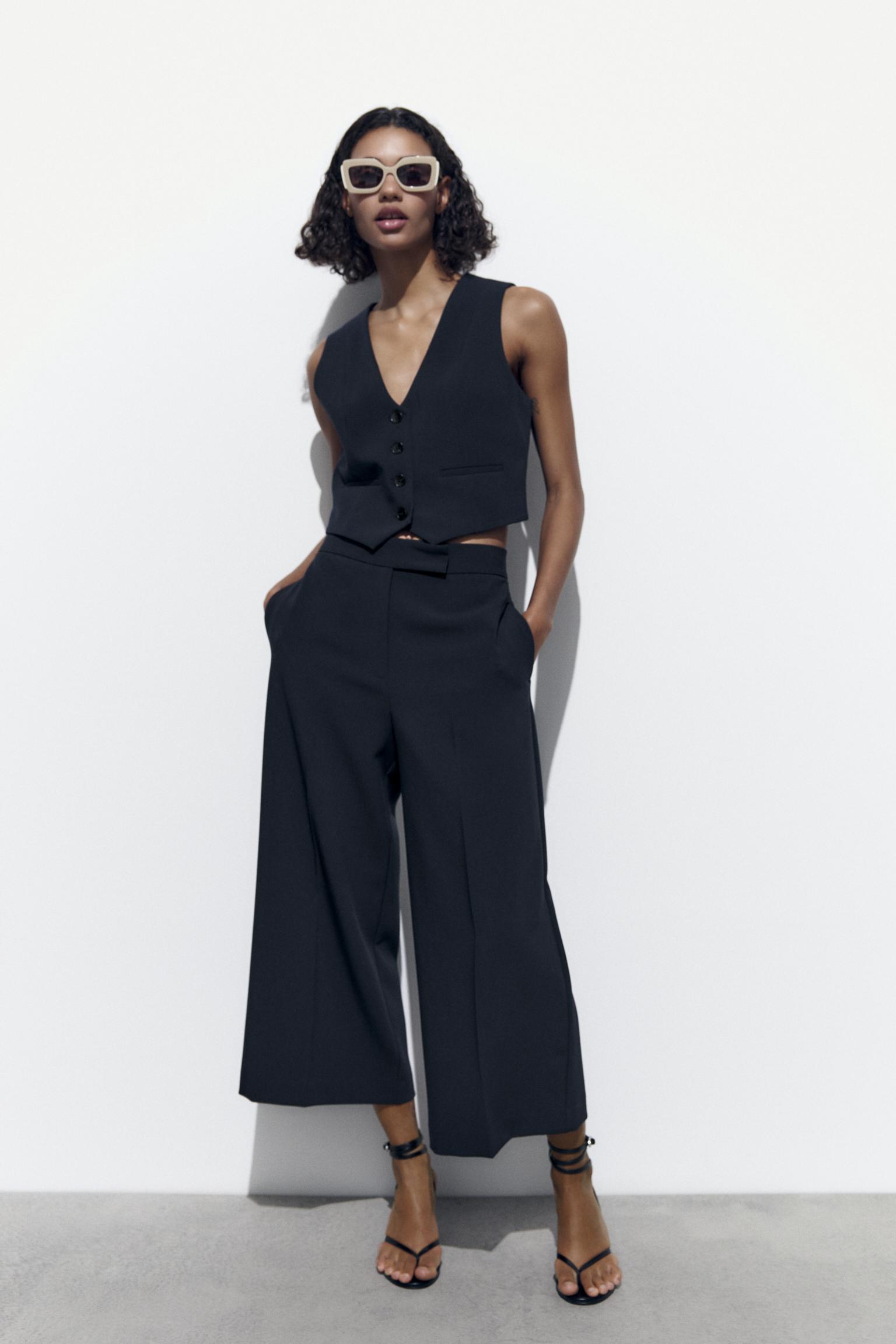 Jumpsuit negro zara hot sale