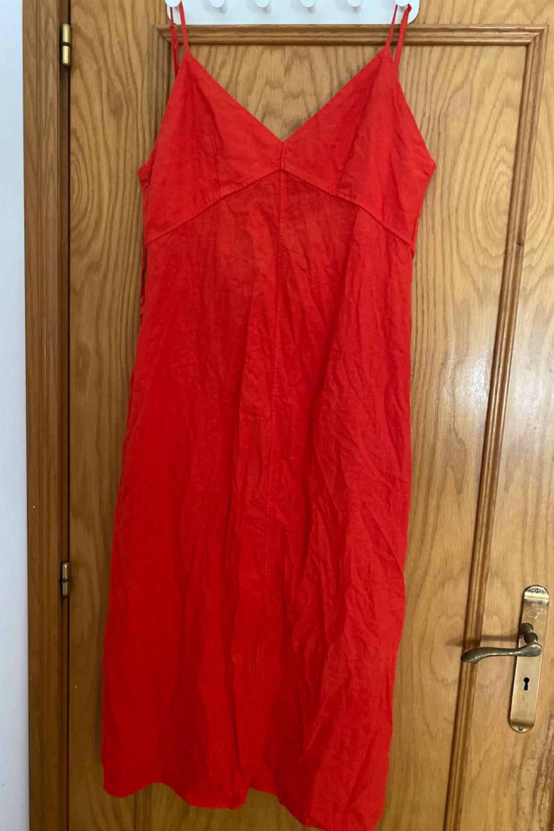 LINEN BLEND CAMISOLE DRESS