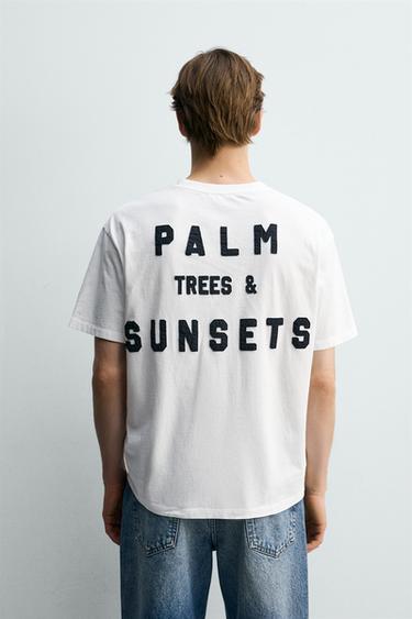 RELAXED FIT SLOGAN T-SHIRT - White by Zara