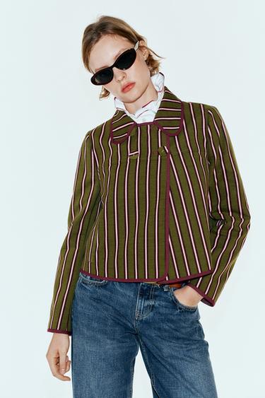 STRIPED DOUBLE-BREASTED JACKET — Multicolored 2