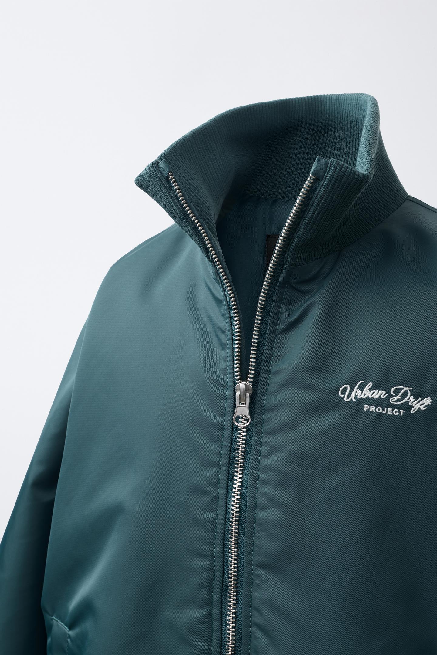 Детская куртка Zara Text Embroidery Bomber, цвет: Синий — фото 5