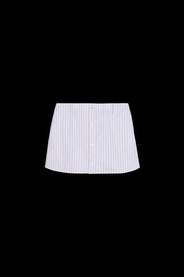 Zara STRIPED SKORT - Sky blue - Image 0
