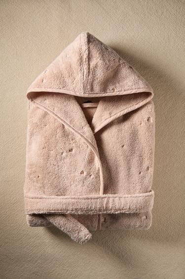 CHILDREN'S STAR AND HEART DRESSING GOWN - Pink by Zara