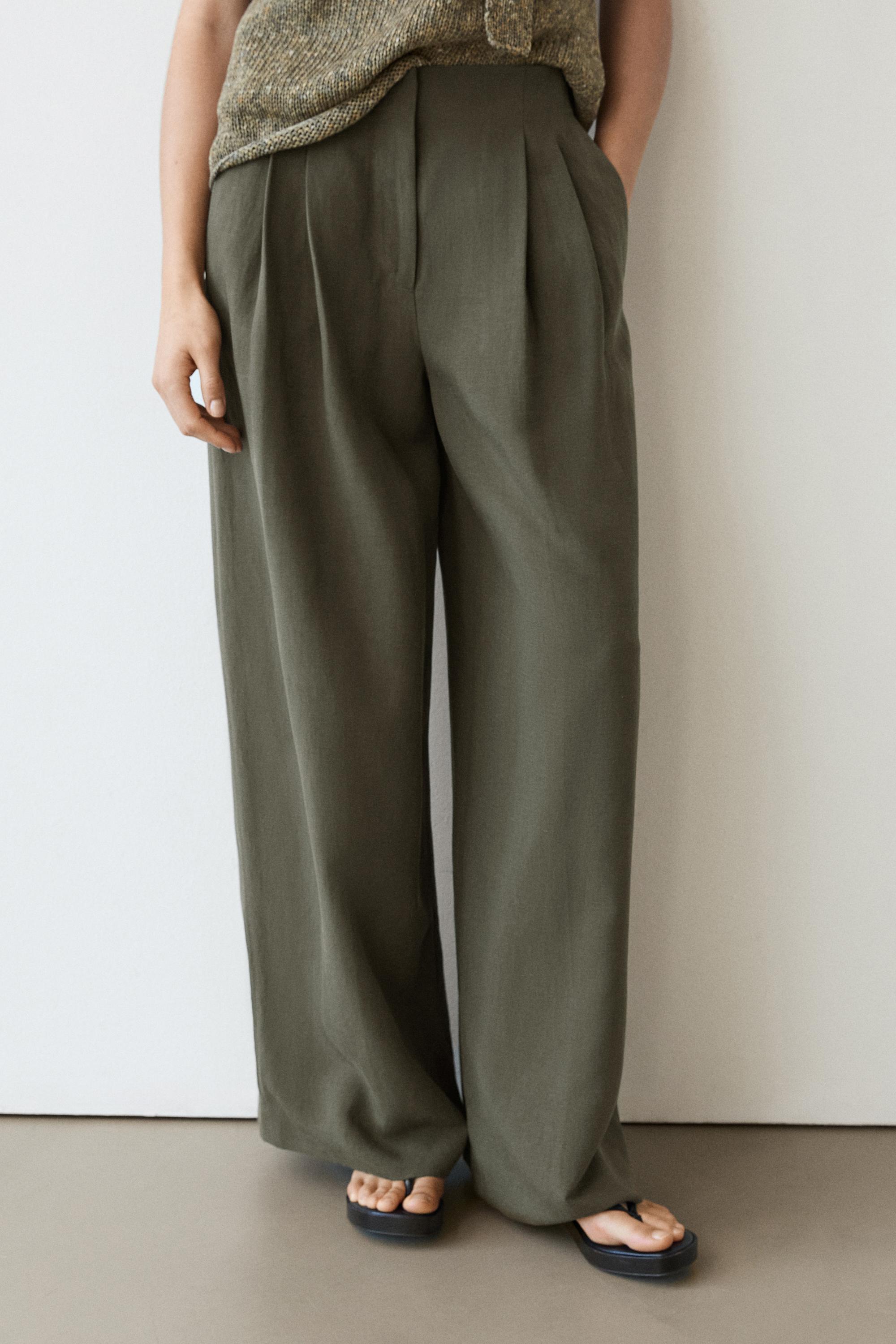 Pantalon wide leg à pinces