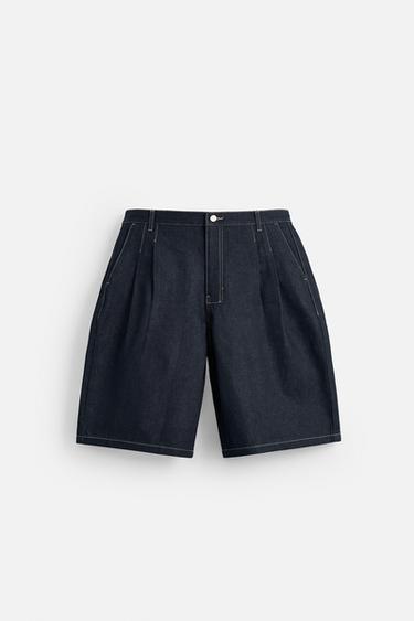 Zaras DENIMSHORTS MED VID PASSFORM - Indigo
