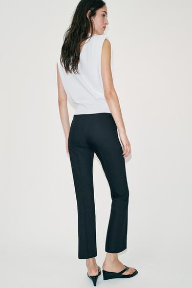 MINI FLARE TROUSERS - Black by Zara - Image 4