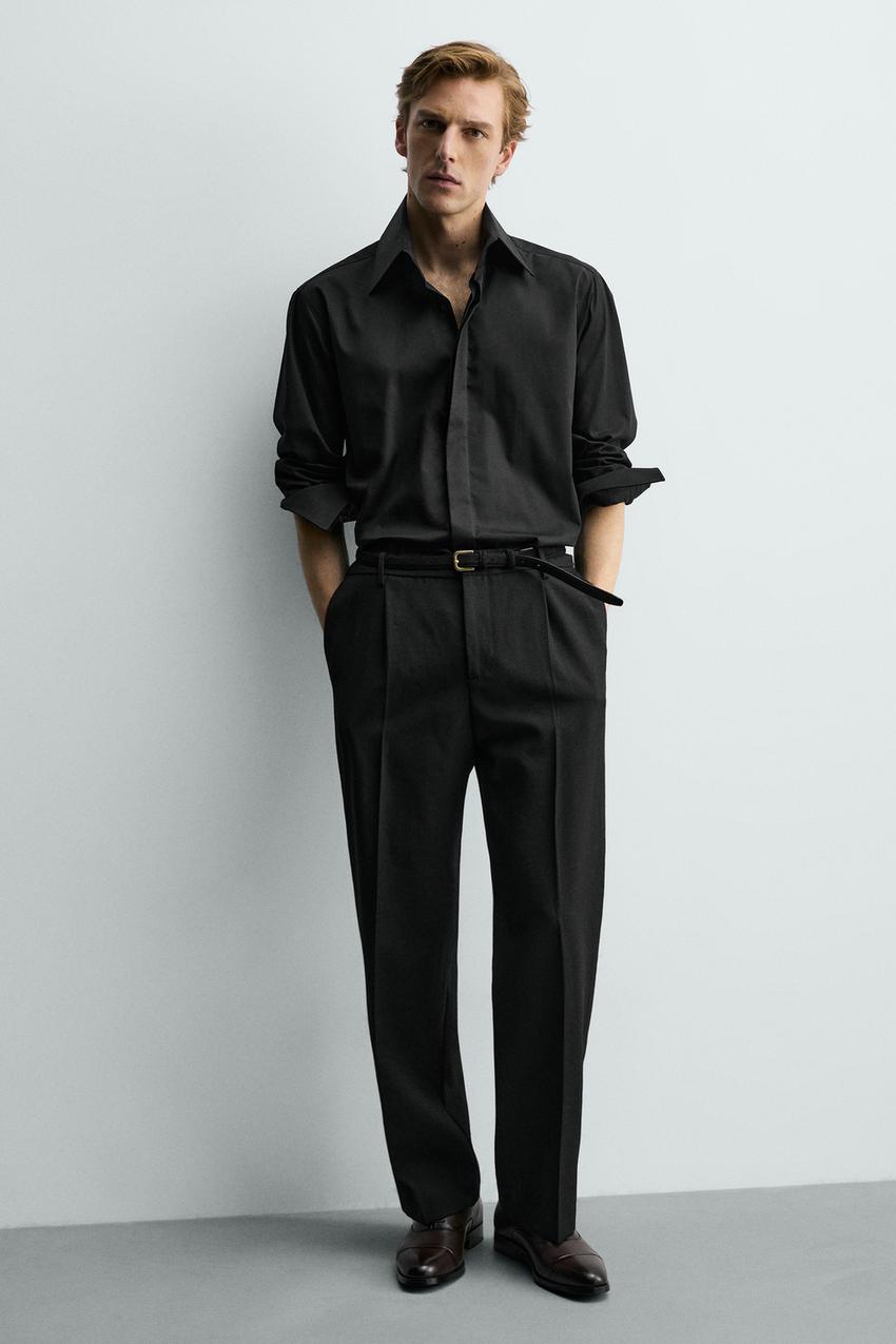 black pants with brown dress shoes Wingtip Brogue Oxford- Dark Brown | Italian Leather Shoes