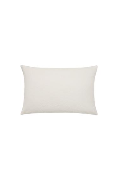 Zara TEXTURED JACQUARD THROW PILLOW COVER - Oyster-white