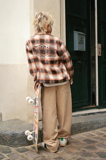 BALLOON JEANS WITH SEAM DETAILS - Light camel by Zara