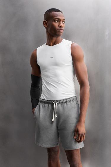 JOGGER SHORTS - Grey marl by Zara - Image 4