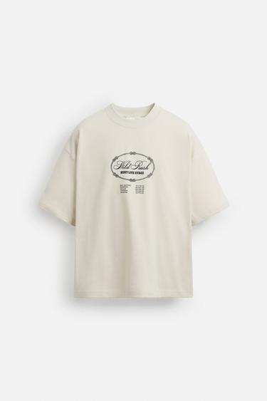 WASHED PRINT T-SHIRT - Sand by Zara - Image 6