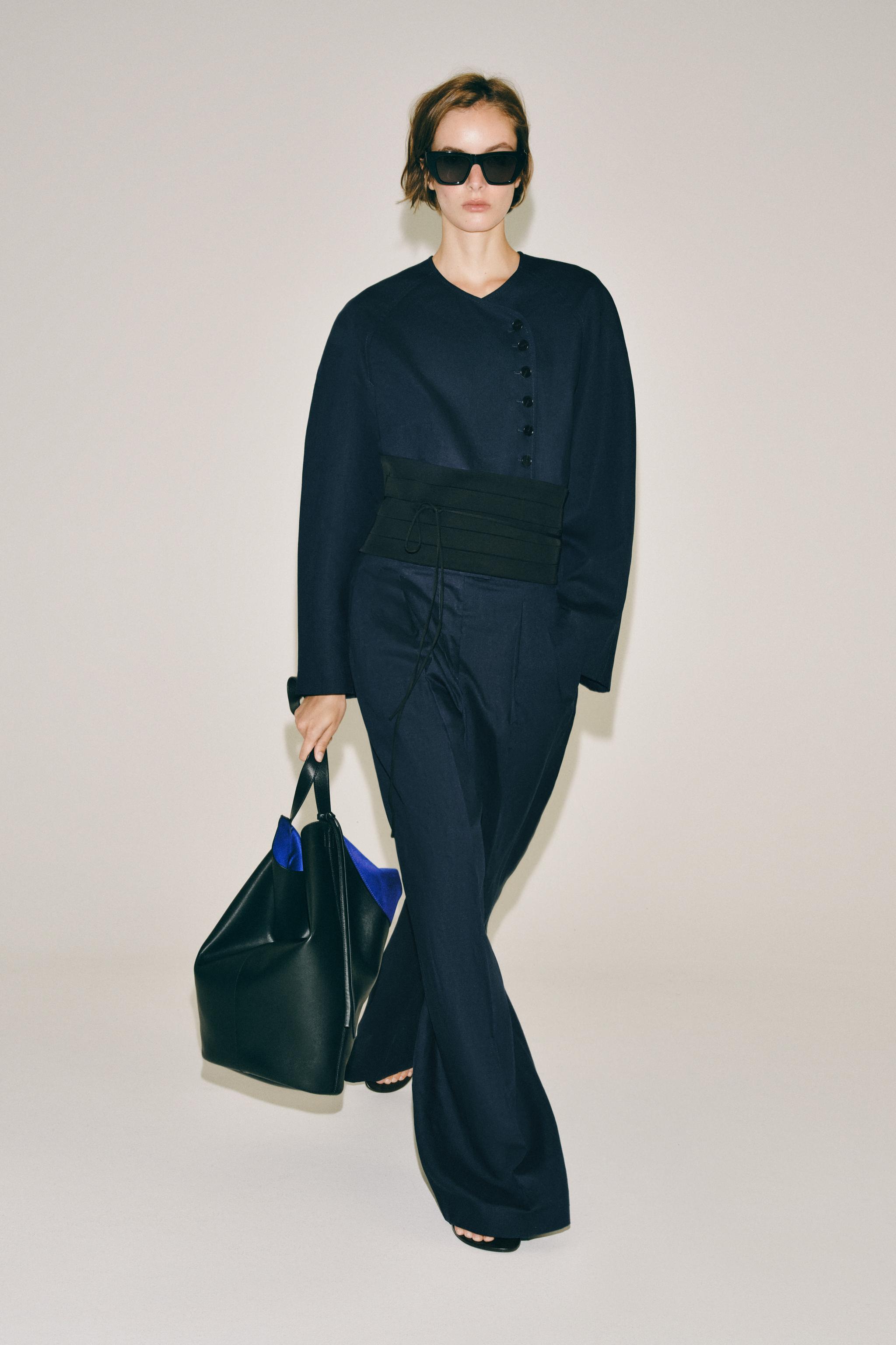 Zara ZW COLLECTION PENSLİ STRAIGHT PANTOLON görsel 3