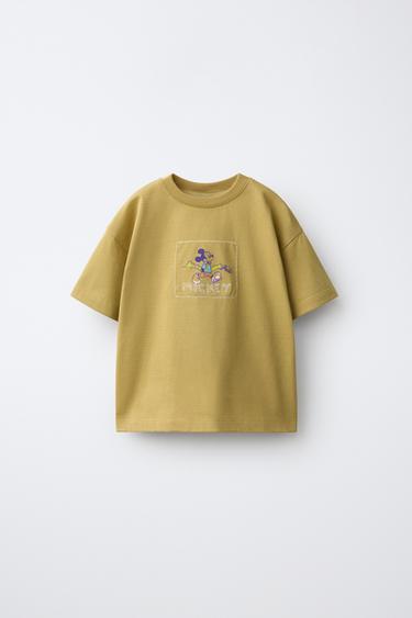 MICKEY MOUSE © DISNEY EMBROIDERED T-SHIRT - Olive green by Zara