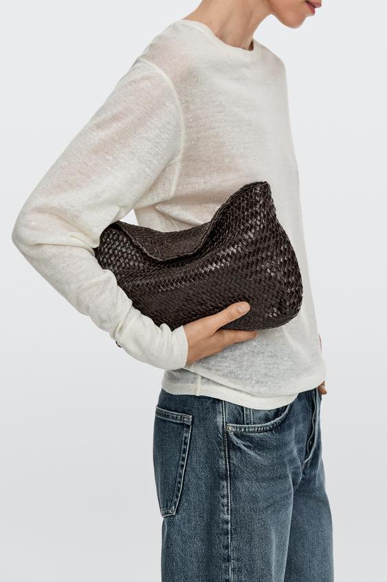 Braided nappa leather bag from Zara - $320