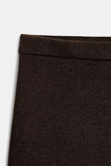 KNIT MIDI SKIRT - Brown by Zara