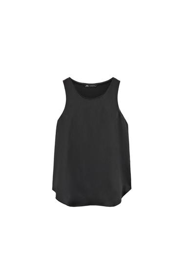 SATIN SLEEVELESS TOP