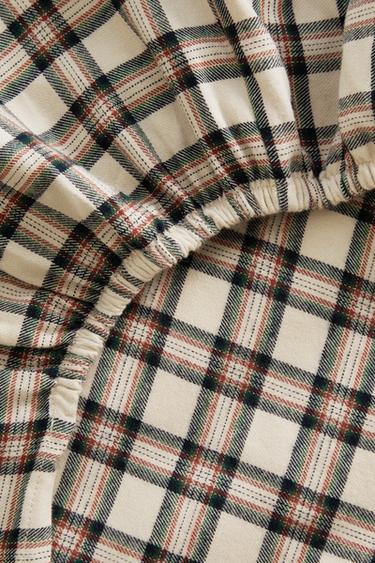 DRAP-HOUSSE ENFANT FLANELLE CARREAUX NOËL - Multicolore de Zara - Image 3